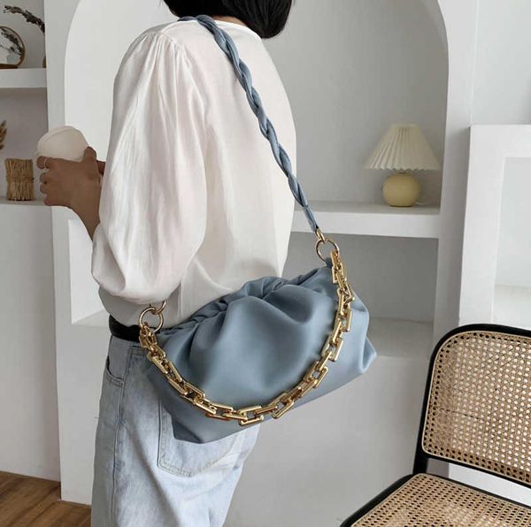 

wave strap belt design pu leather crossbody bags for women 2021 small gold metal shoulder handbags female fashion bag q1107