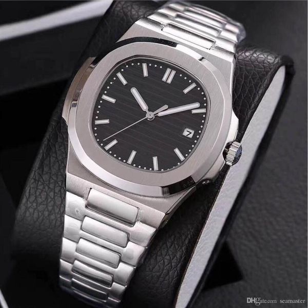 

19 colors mens watch automatic movement glide sooth second hand sapphire glass silver and gold wristwatches aaa251v, Slivery;brown