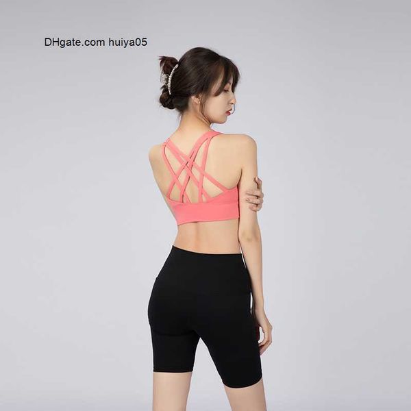 

thin shoulder strap cross sports yoga bra push up fitness bra mesh patchwork gym running dance exercise bras 33