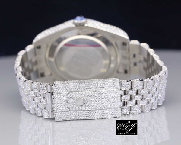

luxury iced out moissanite diamond men's watch stainls steel quartz watch hip hop watch for men womenwpn38f, Slivery;brown