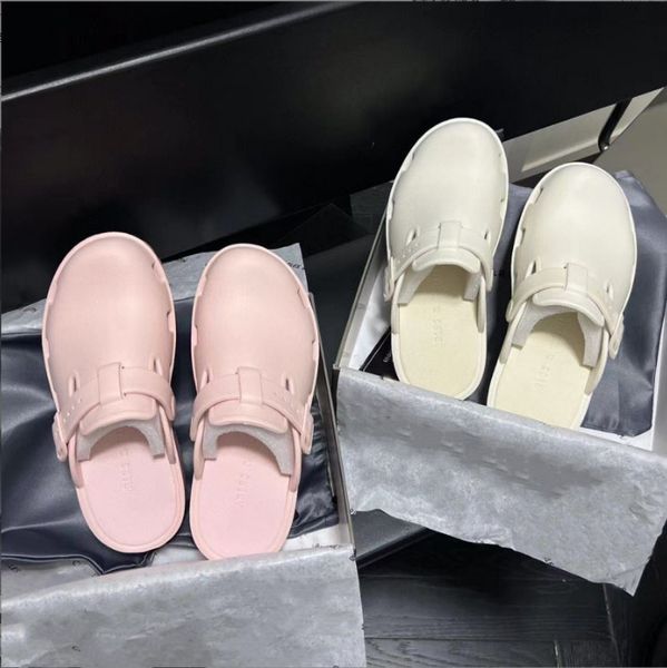 

luxury brand designer women platform perforated sandals slippers made of transparent materials fashionable lovely sunny beach woman shoes si, Black