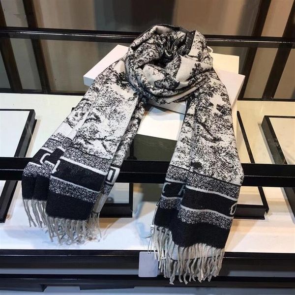 

2021new classic design cashmere scarf for men and women winter cashmeres scarfs big letter pattern cashmere pashminas shawls scarv274m, Blue;gray