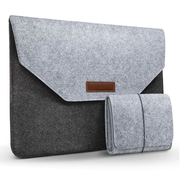 

lapbags lapsleeve 13.3-15.6 inch lapbag with extra storage case and mouse pad for macbook pro dell 15.6 inch felt sleeve case 230303