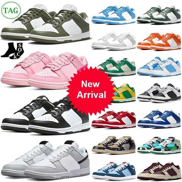 

3 days ship panda pink low casual shoes men women white black unc grey fog team green syracuse sail medium olive mens trainers womens sb dun