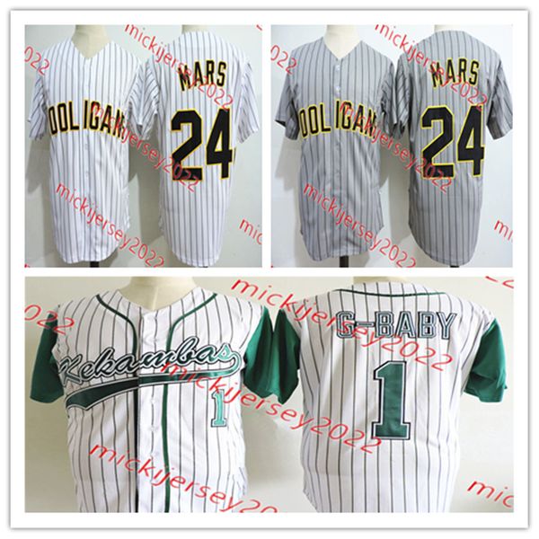 

hooligans mars 24k film bruno baseball jersey mens stitched the hardball film #1 jarius 'g-baby' evans stitched kekambas jersey in, Black