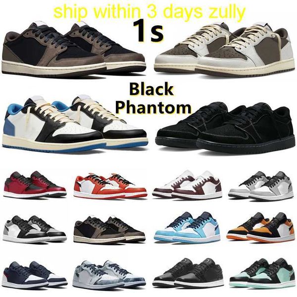 

half price now 1 1s mens basketball shoes sneaker black phantom cyber reverse dark mocha fragment wolf grey white camo diamond paint drip br