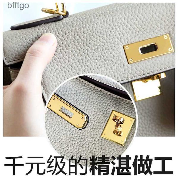 

herms designer kelys bags for women genuine leather bag 2023 a new high-end litchi pattern portable 's f
