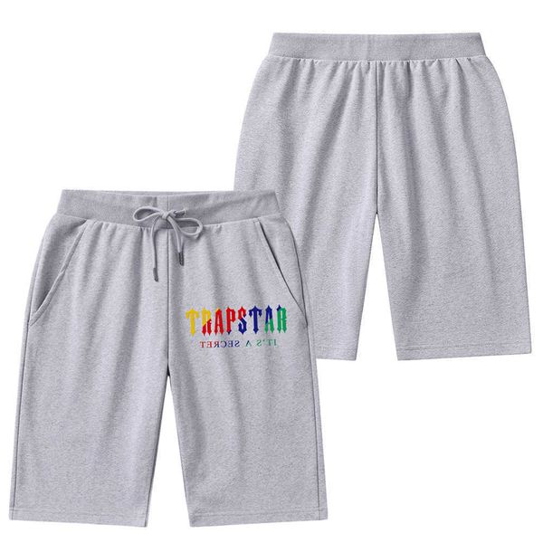 

men's shorts summer men trapstar basic baseball world five-point board fitness sports casual beach short pants 7ksf, White;black