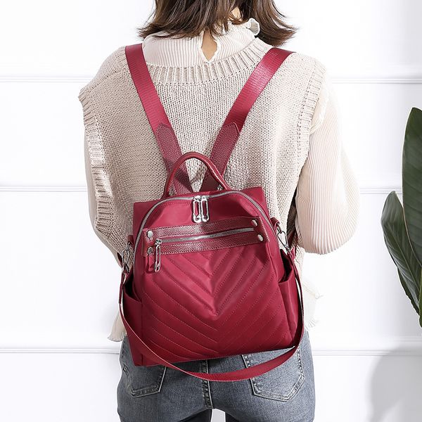 

women men backpack style genuine leather fashion casual bags small girl schoolbag business lapbackpack charging bagpack rucksack sport&outdo