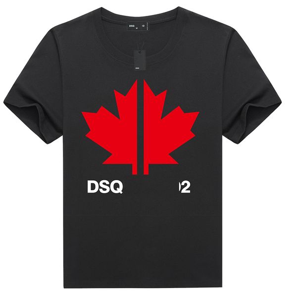 

dsq2 brand men's t-shirts men's new summer style personality trend all-cotton casual print ironing short-sleeved dsq t-shirt, White;black