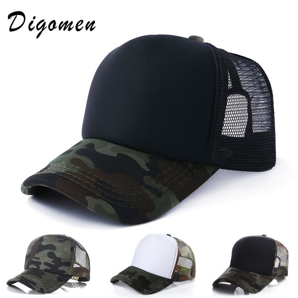 

military training camouflage trucker caps summer sun hats baseball hat mesh hat, Blue;gray