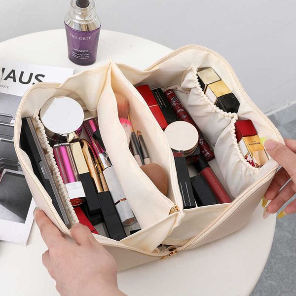 

cosmetic bags cases large capacity makeup bag women portable cosmetic bags leather waterproof toiletries storage multifunction travel make u