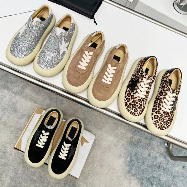 

space super star brand casual shoes new release iuxury shoes italy designer women sneakers iuxury sequin classic white do-old dirty man casu, Black