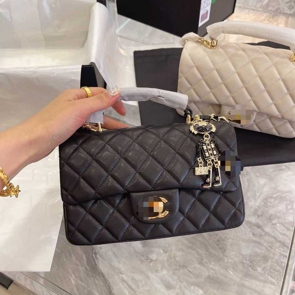 

cc designer luxury channelity bags for women black handbag crossbody leather chain slant shoulder clutc flap totes bag purses solid hasp wai
