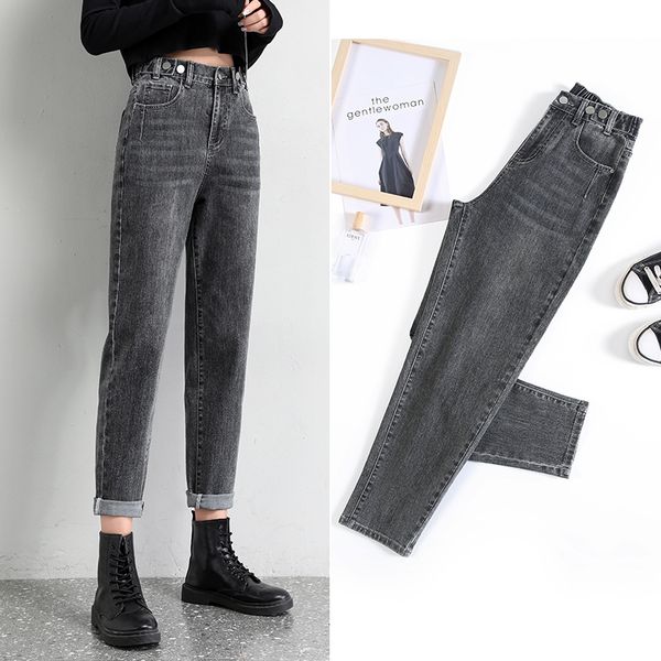 

women's jeans spring summer loose vintage blue jeans woman high waist boyfriend jeans for women mom jeans harlan carrot pants 230303