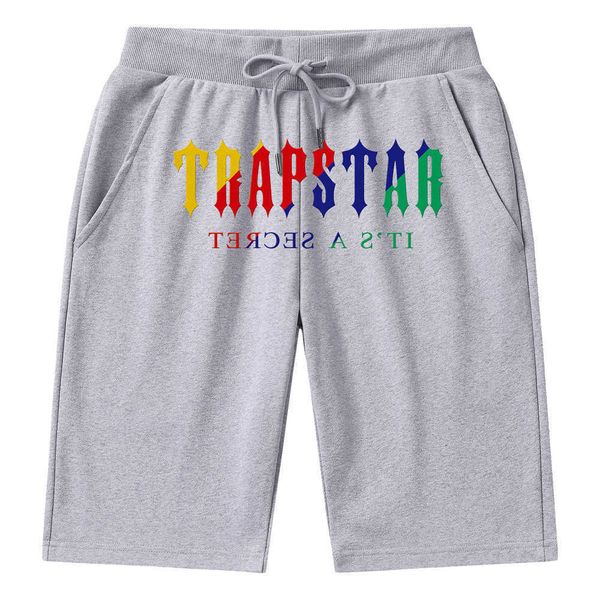 

men's shorts summer men trapstar basic baseball world five-point board fitness sports casual beach short pants 45wi, White;black
