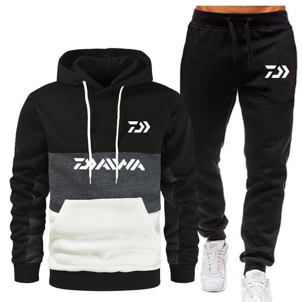 

mens tracksuits nieuwe mannen casual sport pak trui hooded jas broek merk sportkleding outdoor jogging hoodie mannen 230303, Gray