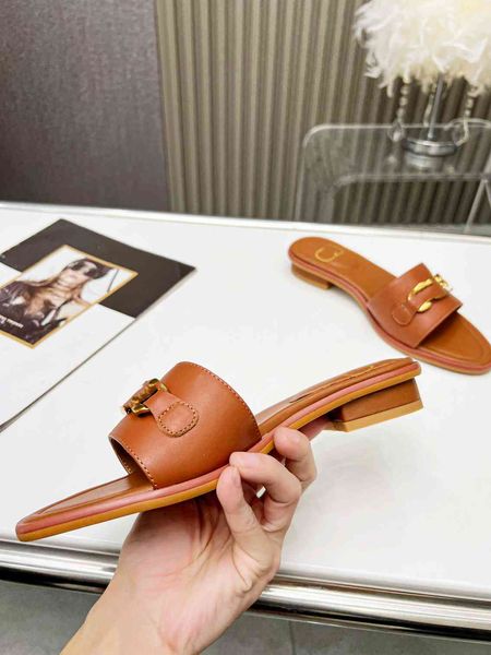 

spring and summer 2023 brand's latest luxury designer leather women's sandals suspenders women's fashion fairy full sandals h, Black