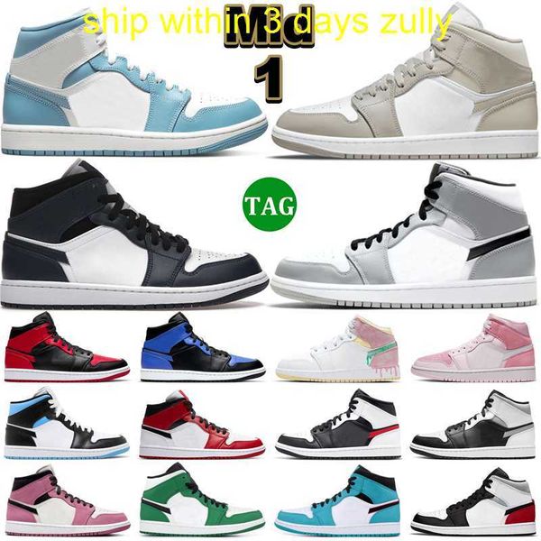 

half price now jumpman 1 mid basketball shoes 1s men women linen armory navy bred light smoke grey shadow hyper royal digital pink fearless