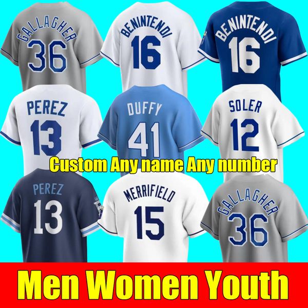 

2022custom bobby witt jr.baseball jerseys s-4xl salador perez andrew benintendi kansas city carlos santana royals whit merrifield jorge sole, Blue;black
