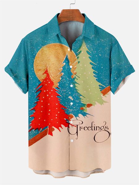 

men's polos christmas festive atmosphere short sleeve shirt 230303, White;black