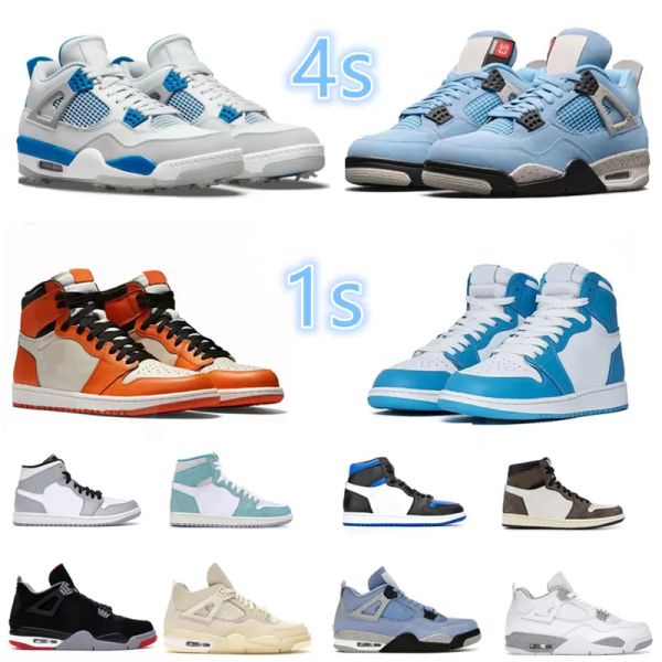 

new basketball shoes jumpman 1 mid se 1s mens basketball shoes 4 g 4s retro sail obsidian unc silver toe black cat bred pure money starf yxa
