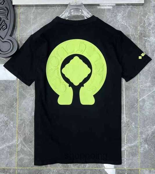 

men's luxury heart brand t shirts ch man t-shirt chromes summer fashion women cross sanskrit tees letter designer tshirts boy loose1bms, White;black