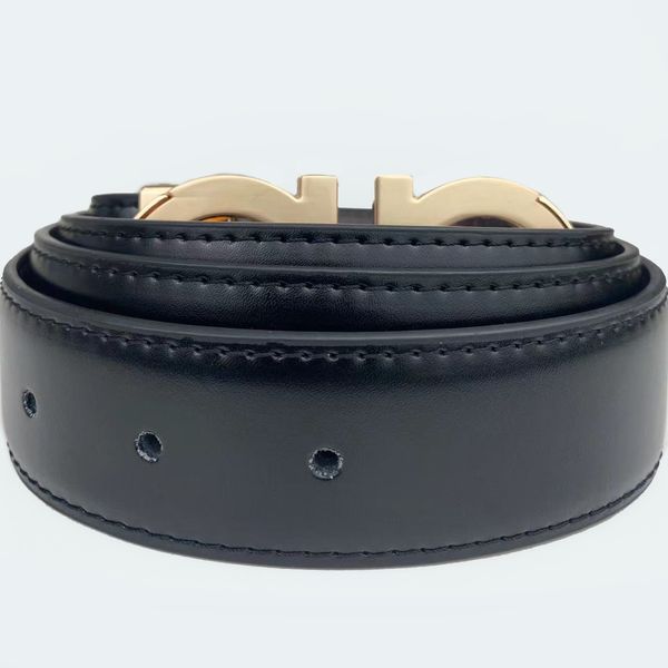 

luxury designer belt g buckle fashion genuine leather women belts for men letter double big gold classical, Black;brown