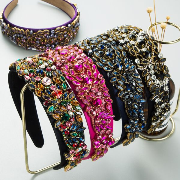 

headbands luxury baroque colorful shiny headbands fashion hair accessories women trend party hairband girl hair band headwear 230302, Silver