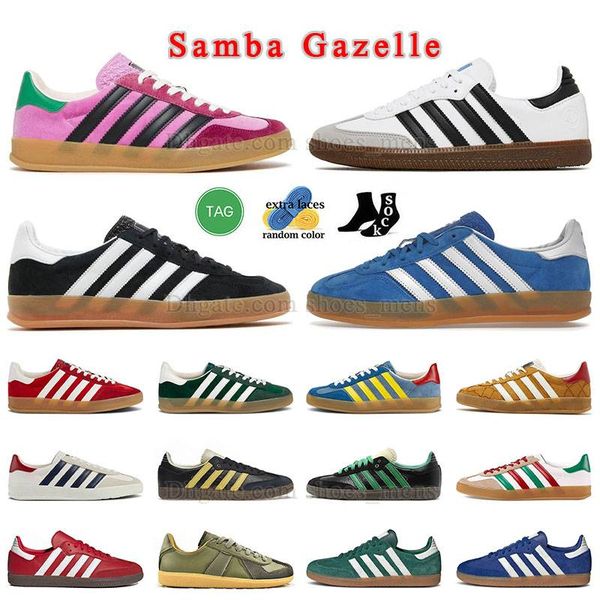 

retro gazelle samba vegan casual shoes designer men women 2023 fashion mexico cream ag black white gum mens blue beige pink velvet og bonner