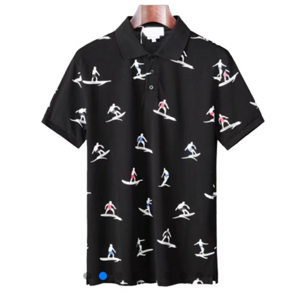 

lapel short-sleeved men's polo ins summer trend business casual polo shirt men's high-grade embroidered t-shirt men breathable abs, White;black