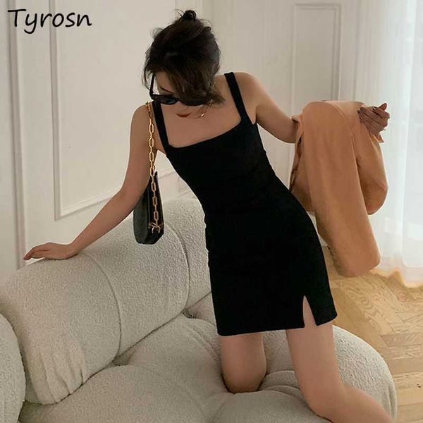 

casual dresses sleeveless dresses women slim mini dress solid temperament streetwear leisure chic hipsters harajuku teens elegant simple z02, Black;gray