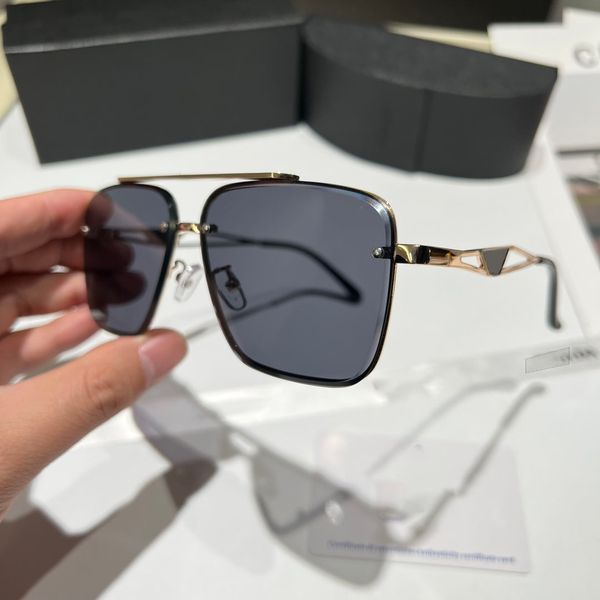 

designer glasses men womens rectangle sunglasses black eyeglasses printing inverted triangle fashion outdoor beach street shooting modelling, White;black