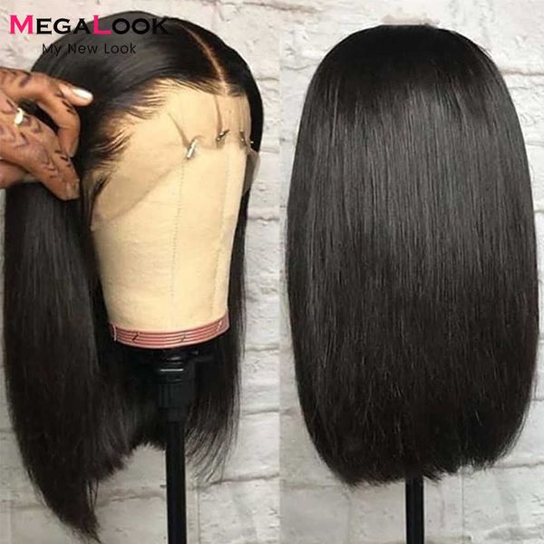 

synthetic wigs lace wig short bob pre plucked bone straight human hair s for women double drawn virgin s 230227, Black