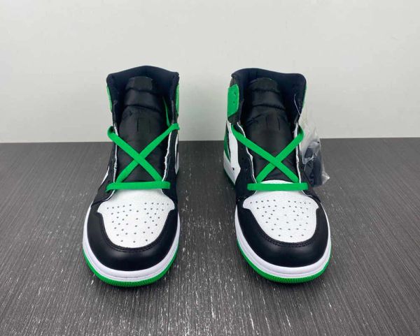 

shoes 2023black/lucky green-white outdoor sports sneaker jumpman 1 high og 'lucky green' 1s
