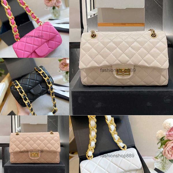 

mini new thick bag chain large gold chain shoulder bags famous designer women's bag retro leather fashion claic cross body purse tote q