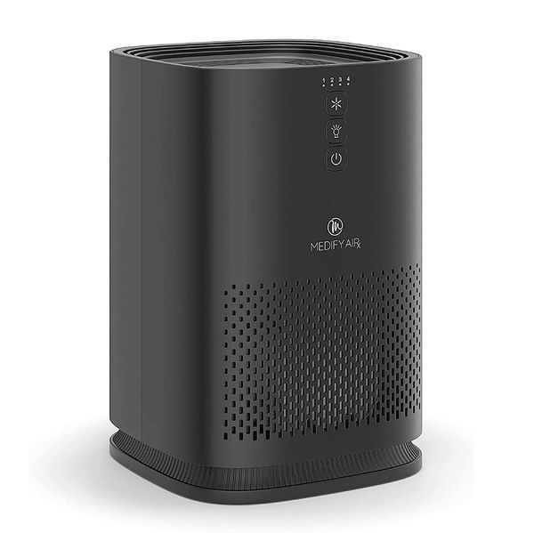

medify ma-14 air purifier with h13 true hepa filter 200 sq ft coverage for allergens, wildfire smoke, dust, odors, pollen, pet dander 1-pack