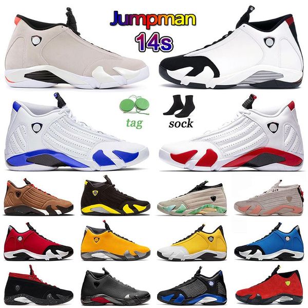 

luxury jumpman 14s basketball shoes 14 low men women sneakers outdoor trainers black toe desert sand candy cane hyper royal last sthunder ye