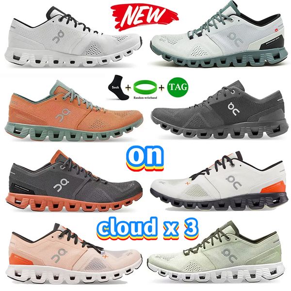 

on clou fashion on running shoes running clou x 3 black white ash alloy grey orange aloe rose sand ivory frame rust red workout cross traini