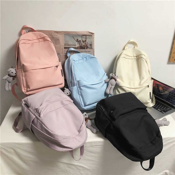 

schoolbag female version simple large capacity colorful backpack