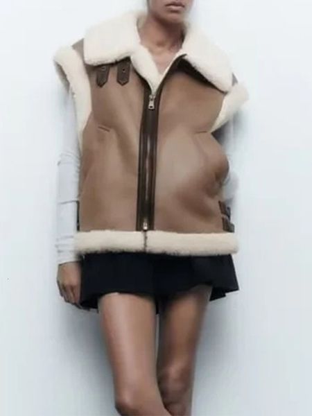 

women's vests vest coats women sleeveless jackets female autumn winter fleece thick warm waistcoat vintage fashion splice sleeveless ja, Black;white