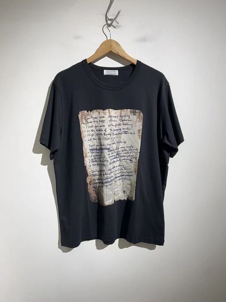 

yy t-shirt men women 1:1 paper graffiti printing oversized t-shirt, White;black