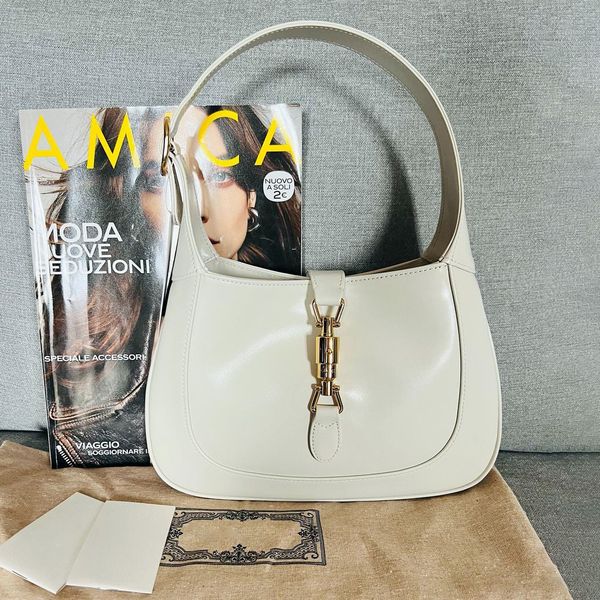 

cosmetic bags cases women's cleo g jackie 1961 underarm bag 2 size designer crossbody genuine leather denim clutch lady luxury tote han