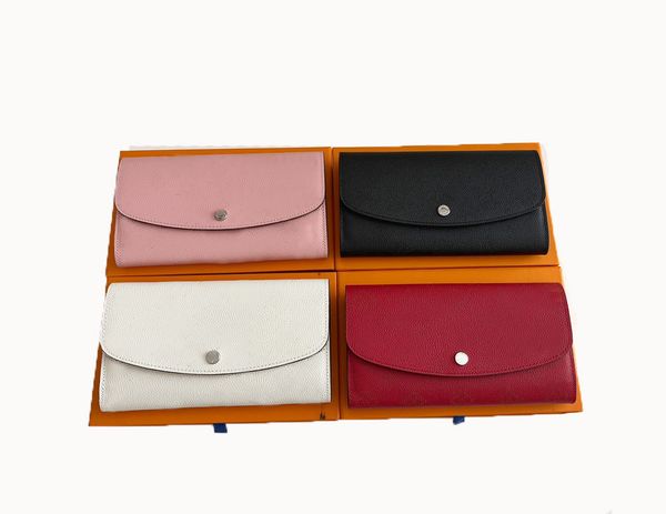 

2023 luxury brand fashion designer wallets luxury taurillon long purses mens womens slim clutch highs quality monograms capucines coin card, Black