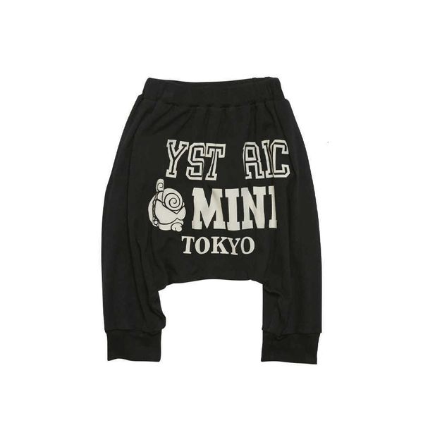 

2023 new black chaochao brand fart pull-out embroidery seven-point trousers harun pants pacifier chil1en's trousers, Blue