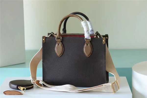 

women onthego totes beach bags handbag shouder crossbody shopping bag messenger ladies travel handbags pm 25cm with coin purse m46373
