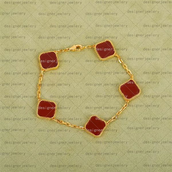 

forever bracelet four leaf clover bracelet red classic stretch delicate silver charm sterling silver agate shell flowers gold hand bracelets, Golden;silver