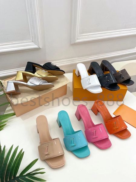 

designer women sandals high heels rubber slide sandal platform slipper chunky 5.5cm heel height shoes summer embossed flip flops with box si, Black