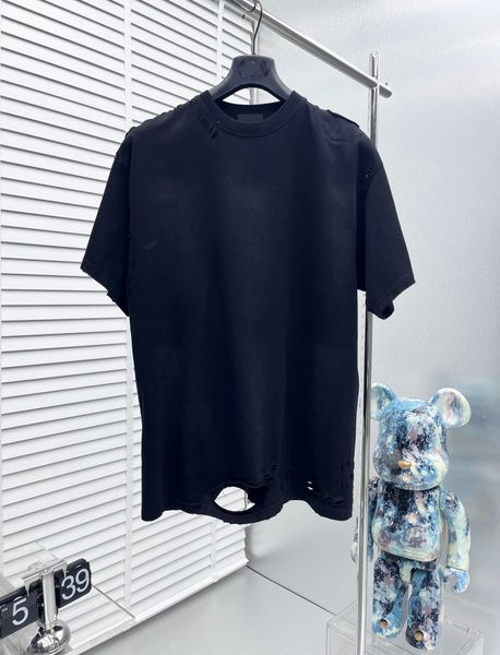 

men's plus tees & polos round neck embroidered and printed polar style summer wear with street pure cotton b122w, Black;brown