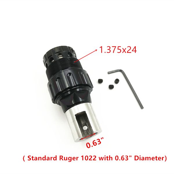 

filter stainless steel ruger 1022 10/22 muzzle brake adapter 1-3/16x24 metric piston booster spring for 1.375x24 solvent trap
